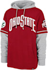 Main image for Mens Ohio State Buckeyes Red 47 Trifecta Shortstop Long Sleeve Fashion Hood