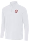 Main image for Mens Indiana Hoosiers White Antigua 2025 CFP National Champions Intent Qtr Zip Pullover