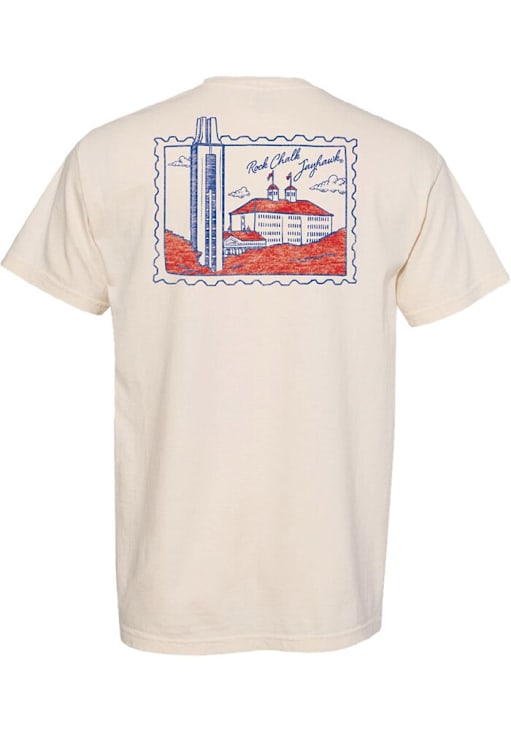Summit Sportswear Kansas Jayhawks Womens Ivory Postcard Short Sleeve T-Shirt
