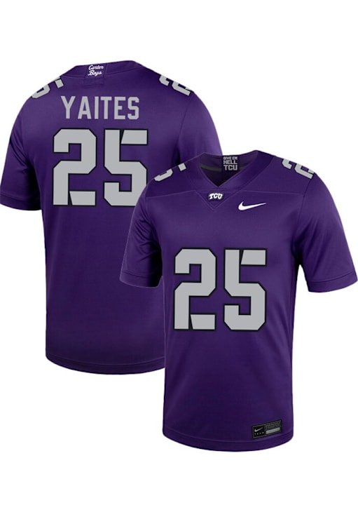 Ryan Yaites TCU Horned Frogs PURPLE Football NIL Game Jersey 5680386