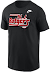 Main image for Rutgers Scarlet Knights Black Nike Core Throwback Wordmark Short Sleeve T Shirt