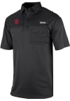 Main image for Mens Indiana Hoosiers Black Columbia Heat Seal Omni Wick Flycaster Short Sleeve Polo Shirt