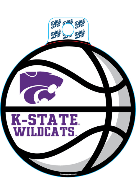 Purple K-State Wildcats Basketball Stickers