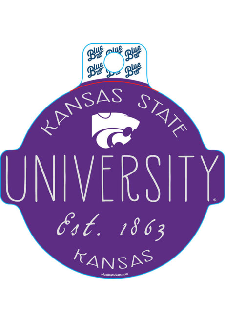 Purple K-State Wildcats Purple Circle Stickers