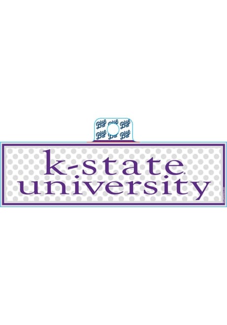 Purple K-State Wildcats Polka Dot Stickers