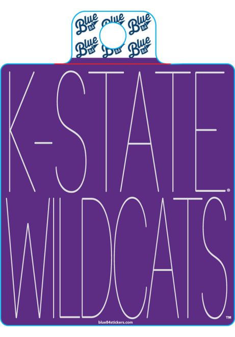 Purple K-State Wildcats Skinny Font Stickers