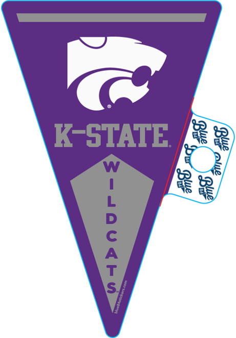 Purple K-State Wildcats Pennant Stickers