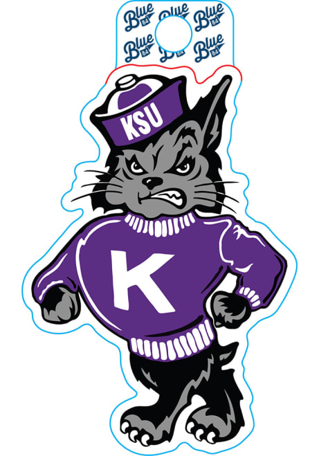 Purple K-State Wildcats Sailor Cat Stickers