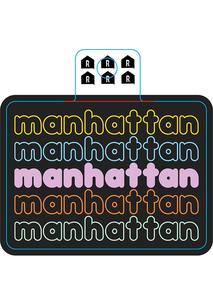 Manhattan Lettering Souvenir Watercolor Manhattan Sweatshirt Manhattan New York 3D Letters Refrigerator Magnet Souvenirs Handmade Resin  Magnetic Stickers Home Kitchen Decoration,USA Fridge Magnet Collection Gift