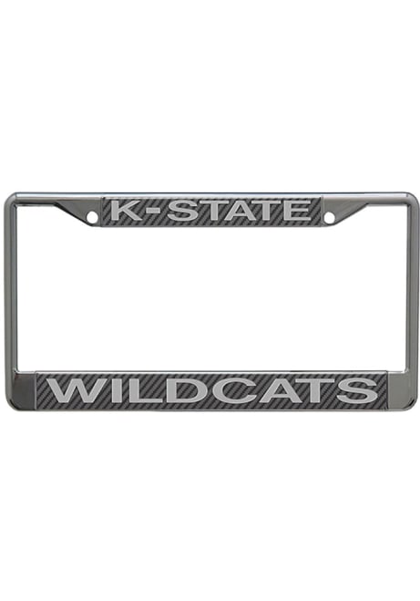 K-State Wildcats Silver  Carbon Fiber License Frame