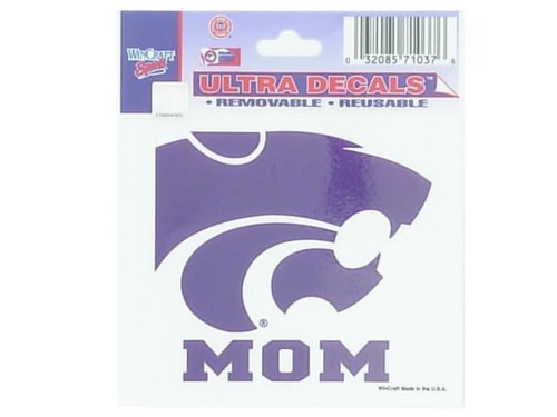 K-State Wildcats Purple  3x4 Mom Decal