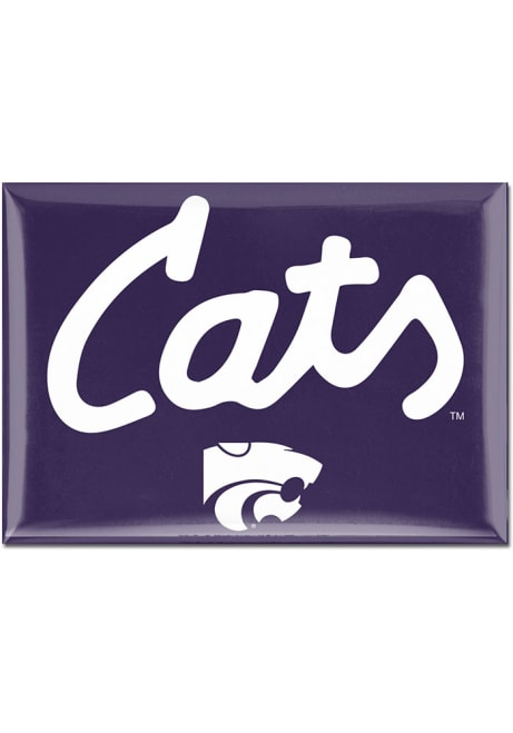 Purple  K-State Wildcats Cats Script 2.5 x 3.5 Magnet