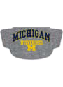 Michigan Wolverines Heathered Grey Fan Mask - Grey