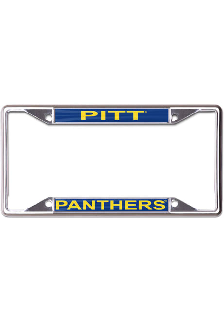 Pitt Panthers Blue  Metallic Inlaid License Frame