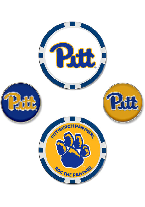 Blue Pitt Panthers 4-Pack Set Golf Ball Marker