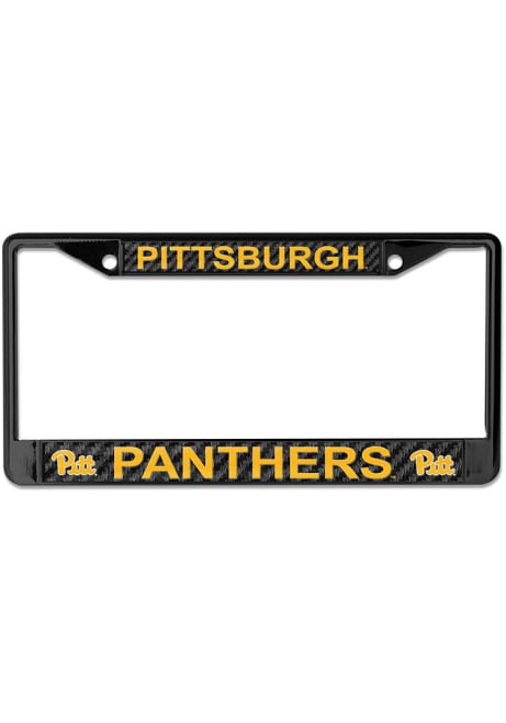 Pitt Panthers Black  Carbon Fiber License Frame