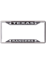 Texas Rangers Black and Silver Metallic Inlaid License Frame