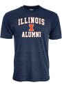 Illinois Fighting Illini Arch Mascot Alumni Fashion T Shirt - Navy Blue