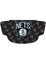 Brooklyn Nets Repeat Logo Fan Mask - Black
