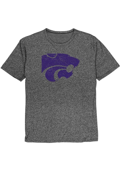 Black K-State Wildcats Primary Team Logo Short Sleeve Fashion T Shirt