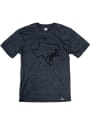 Texas Heather Navy State Shape Y'all Short Sleeve T-Shirt