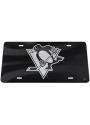 Pittsburgh Penguins Silver on Black Car Accessory License Plate