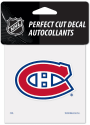 Montreal Canadiens 4x4 inch Auto Decal - Red