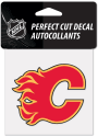 Calgary Flames 4x4 inch Auto Decal - Red