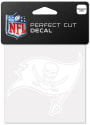 Tampa Bay Buccaneers White 4x4 Inch Auto Decal - White