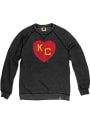 Kansas City Monarchs Rally KC Heart Crew Sweatshirt - Black