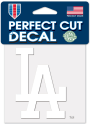 Los Angeles Dodgers White 4x4 Inch Auto Decal - White