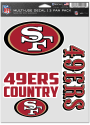 San Francisco 49ers Triple Pack Auto Decal - Red