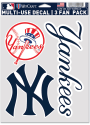 New York Yankees Triple Pack Auto Decal - Blue