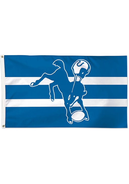 Indianapolis Colts 3x5 Retro Silk Screen Grommet Flag - Blue