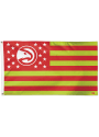 Atlanta Hawks 3x5 Star Stripes Red Silk Screen Grommet Flag