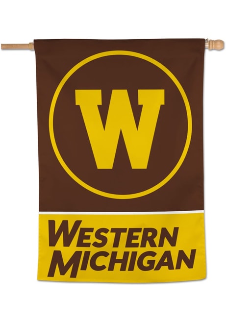 Black Western Michigan Broncos 28x40 Silk Screen Sleeve Banner