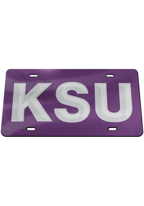 K-State Wildcats Purple  Inlaid License Plate