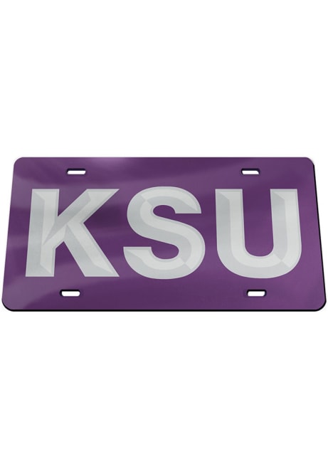 K-State Wildcats Purple  Inlaid KSU Logo License Plate