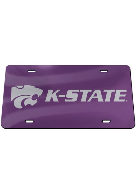 K-State Wildcats Purple  Inlaid Logo License Plate