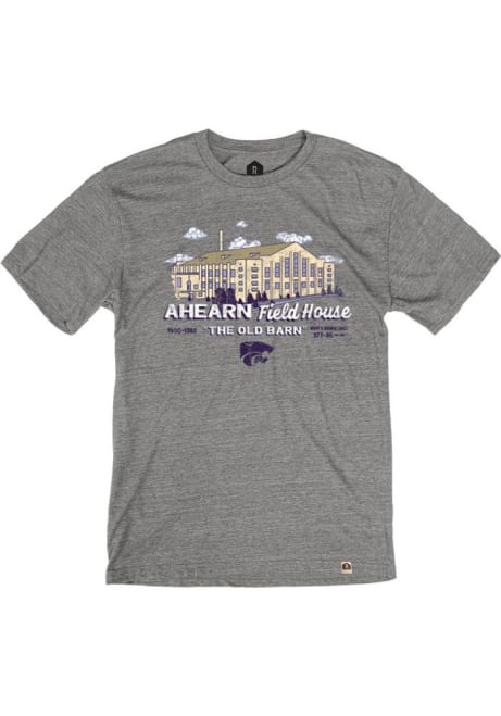 K-State Wildcats Grey Rally Ahearn Fieldhouse Triblend Short Sleeve Fashion T Shirt