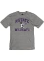 K-State Wildcats Rally Number One Distressed Triblend Fashion T Shirt - Grey