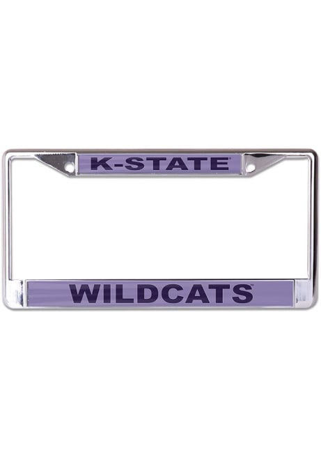 K-State Wildcats Purple  Lavender Metallic Inlaid License Frame