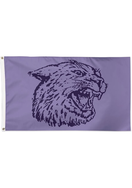 Purple K-State Wildcats Lavender 3x5 Deluxe Silk Screen Grommet Flag