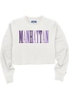 Main image for Manhattan Womens White Multi Wordmark Crew Sweatshirt