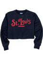 St Louis Womens Cooper Hippie Font Crew Sweatshirt - Navy Blue