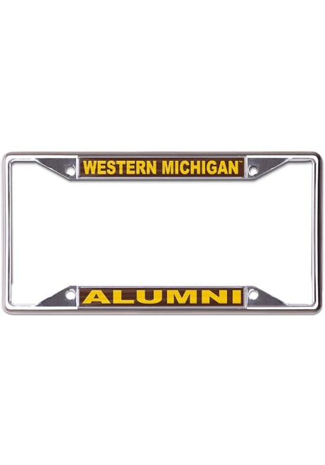 Western Michigan Broncos Brown  Alumni Metallic License Frame