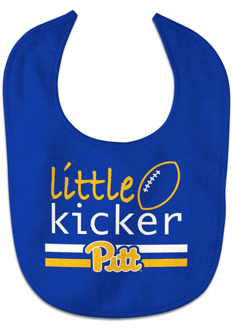Pitt Panthers  Little Kicker Baby Bib - Blue