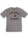 Kansas Jayhawks Rally Rock Chalk Number One Fashion T Shirt - Grey