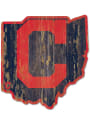 Cleveland Indians state shape Sign