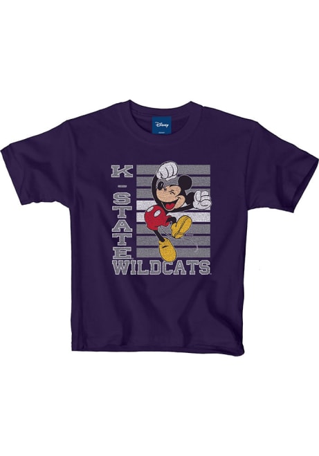 Youth Purple K-State Wildcats Mickey Big Hooray Short Sleeve T-Shirt